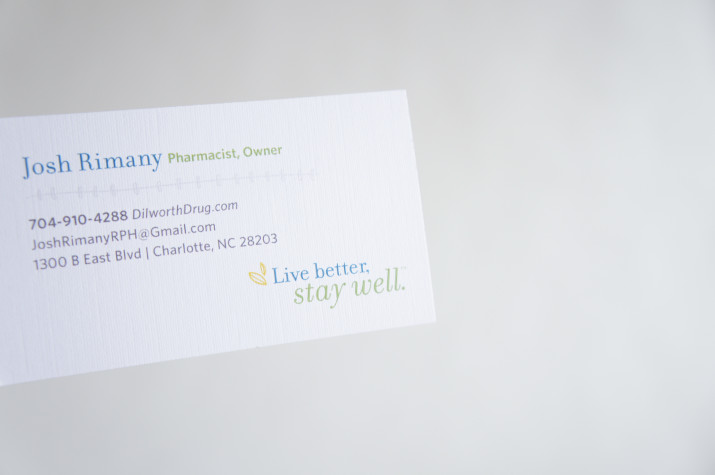 Dilworth Pharmacy Business Card Design